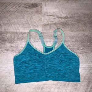 Blue and Green Sports Bra